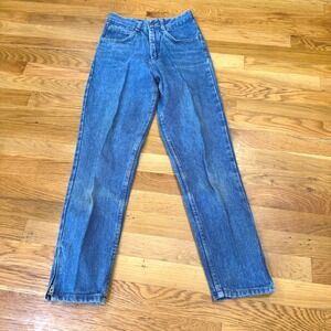 Liz Claiborne Girls Vintage 90s High Waisted Ankle Zip Straight Leg Jeans SZ 14